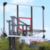 Portable Basketball Hoop & Goal with Vertical Jump Measurement, Outdoor Basketball System with 7.5-10ft Height Adjustment in 44'' Backboard for Youth/Audlt, Manual Lifting Basketball Hoop view 4