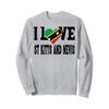 I Love St Kitts and Nevis Flag Proud Sports Souvenir Sweatshirt view 1