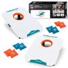 Wild Sports NFL Miami Dolphins Pro Football All-Weather Cornhole Set - Travel Bean Bag Toss Set Includes 8 Bean Bags view 1