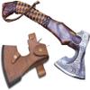 Valhala 19" Custom Gift Hand Forged Viking Axe- Carbon Steel Camping Axe with Rose Wood Shaft - Viking Gifts for Men, Bearded Camping Axe (VALHALA 19) view 2