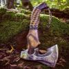 Valhala 19" Custom Gift Hand Forged Viking Axe- Carbon Steel Camping Axe with Rose Wood Shaft - Viking Gifts for Men, Bearded Camping Axe (VALHALA 19) view 3