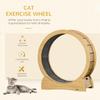 Cat Exercise Wheel Treadmill with Natural Wood Grain, Cat Spinning Wheel Exerciser for Longer Lifespan, Cat Running Wheel with Brake view 4