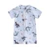 Hnyenmcko Infant Baby Boy Girls Rash Guard Swimsuit Short Sleeve Zipper Bathing Suit Toddler One Piece Swimwear Sunsuit (Dinosaur-Gray 24, 0-6 Months) view 1