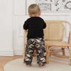 wdehow Toddler Kids Baby Boy Fall Outfits 1T 2T 3T 4T 5T Letter Print Long Sleeve Tops Camouflage Pants Winter Clothes Sets (B-Black, 12-18 Months) view 4
