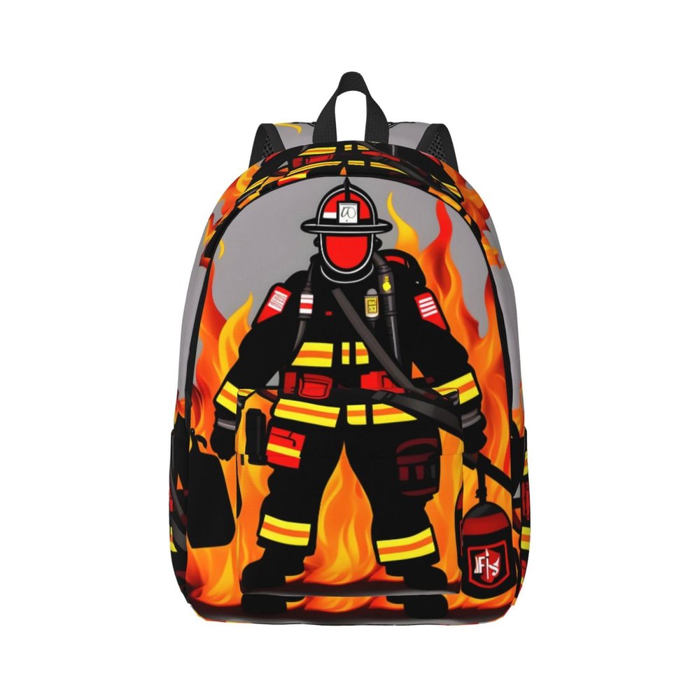 MDATT Backpacks Lightweight Bookbag With 1 Main Compartment, Front Utility Pocket With Built,Firefighter Fireman
