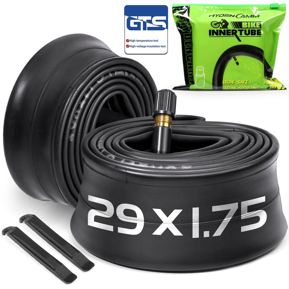 Hydencamm 2 Pack 29 Bike Tube Fit 1.75/1.95/2.125 with 32mm Schrader Valve, 29 Inch Bike Tire Tube with 2PCS Levers, Bicycle Tube 29 x 2.10 Compatible with Kids/Road Bikes (2 of One Size)