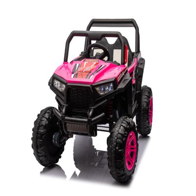 12v7a*1 30w*4 Four-wheel drive leather seat one button start,forward and backward, high and low speed, music, front light, power display, two doors can open, 2.4G R/C, seat belt four wheel absorber