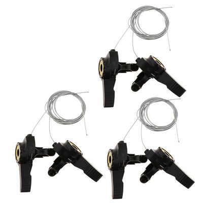 NineFit Basics 3X 1 Pair 3x5/6/7 Speed Bike Thumb Gear Shifter Top Mount Shifters Silvery, as described, Black