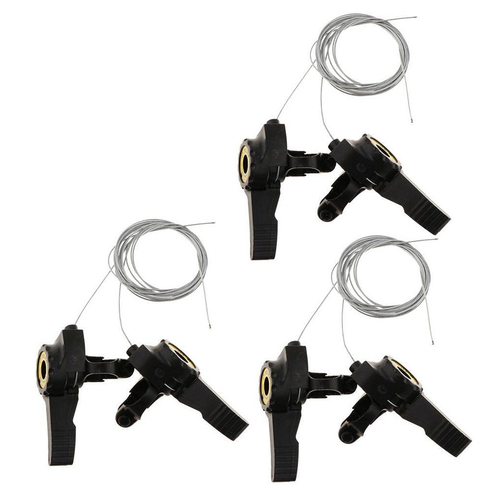 NineFit Basics 3X 1 Pair 3x5/6/7 Speed Bike Thumb Gear Shifter Top Mount Shifters Silvery, as described, Black