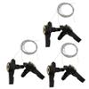 NineFit Basics 3X 1 Pair 3x5/6/7 Speed Bike Thumb Gear Shifter Top Mount Shifters Silvery, as described, Black view 1