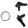 NineFit Basics 3X 1 Pair 3x5/6/7 Speed Bike Thumb Gear Shifter Top Mount Shifters Silvery, as described, Black view 2