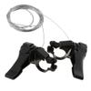 NineFit Basics 3X 1 Pair 3x5/6/7 Speed Bike Thumb Gear Shifter Top Mount Shifters Silvery, as described, Black view 3