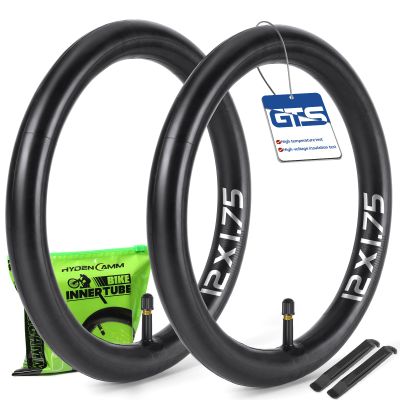 Hydencamm 2 Pack 12" / 12.5" Inch Bike Tube Fit 1.75/1.95/2.125 with 32mm Schrader Valve, 12.5 x 1.95 Bike Tube with 2PCS Levers, 12x2.125 Inner Tube Compatible with Kids Bikes, Strollers