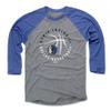 500 LEVEL Kyrie Irving Dallas Mavericks 3/4 Sleeve T-Shirt - Kyrie Irving Dallas Mavericks Player Ball WHT (Royal/Heather Gray, Small) view 1