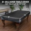 GoSports 9 ft Premium Leatherette Pool Table Cover - Waterproof & Tearproof - Heavy Duty Indoor & Outdoor Billiard Table Cover view 2