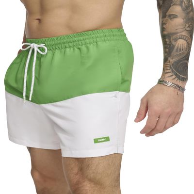 DKNY Men's Swim Swim Trunk,Green,XX-Large