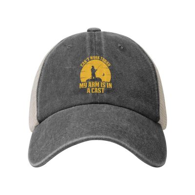 Can T Work Today My Arm is in A Cast Baseball Cap for Women Mens Trucker hat Mesh Caps Dad Hat Deep Heather