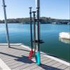 DockBloxx Paddle Organizer Secure Mount for Kayak, Canoe & SUP Paddles UV-Resistant, No-Drill Install, Durable Dock Storage Made in The USA Fits a 3" Square Post view 3