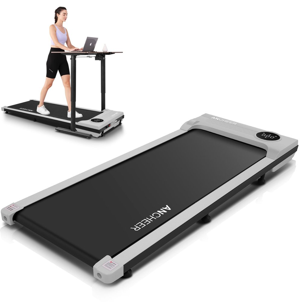Under Desk Treadmill, Walking Pad Treadmill for Home Office, 2.5 HP Portable Walking Treadmills 300 lb Capacity, Compact Walking Jogging Running Machine with Remote Control and LED Display