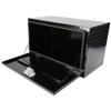 GOWE 30 Inch Aluminum Stripes Plated Tool Box Pick Up Truck Bed RV Trailer Toolbox Waterproof Square Storage Organizer with Lock and Keys - Black 30"(30.1"17.117.9) view 3