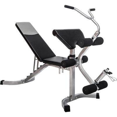 GOWE 6+3 Positions Adjustable Weight Bench with Leg Extension - Utility Benches with Preacher Curl