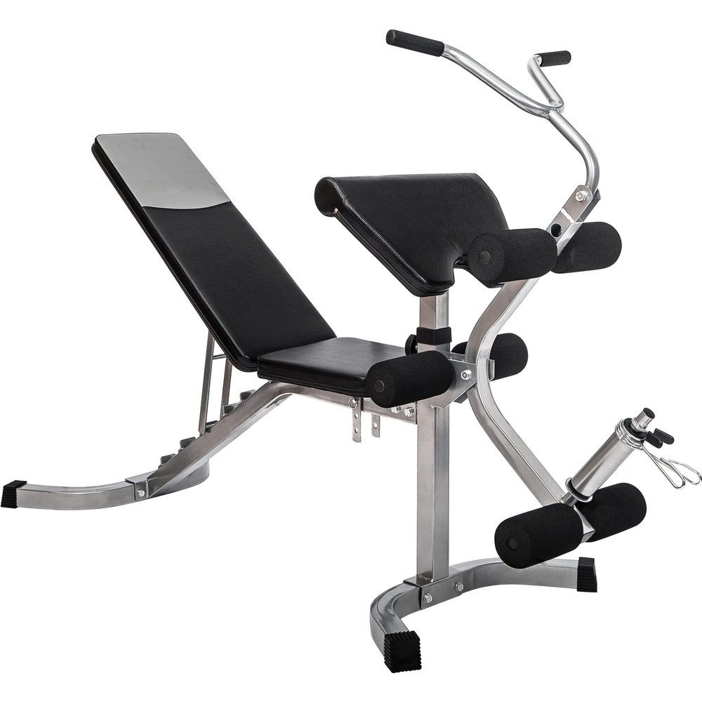 GOWE 6+3 Positions Adjustable Weight Bench with Leg Extension - Utility Benches with Preacher Curl