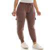 Zac & Rachel Brushed DTY Cargo Jogger with Functional Pockets and Tie Waistband, Peppercorn, M view 3