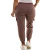 Zac & Rachel Brushed DTY Cargo Jogger with Functional Pockets and Tie Waistband, Peppercorn, M view 4