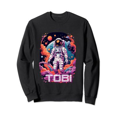TOBI - Cute Boy Name with cool Astronaut Sweatshirt