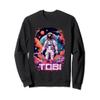 TOBI - Cute Boy Name with cool Astronaut Sweatshirt view 1