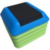 16in Square Aerobic Step Platform with 4 Risers Adjustable Exercise Fitness Workout Stepper,Blue and Green view 1