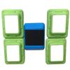 16in Square Aerobic Step Platform with 4 Risers Adjustable Exercise Fitness Workout Stepper,Blue and Green view 3
