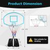 GOWE Poolside Basketball Hoop Portable Swimming Pool Basketball System Height Adjustable 3.1ft-4.7ft with 36" Backboard for Indoor Outdoor Use Blue view 2