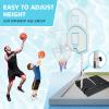 GOWE Poolside Basketball Hoop Portable Swimming Pool Basketball System Height Adjustable 3.1ft-4.7ft with 36" Backboard for Indoor Outdoor Use Blue view 4