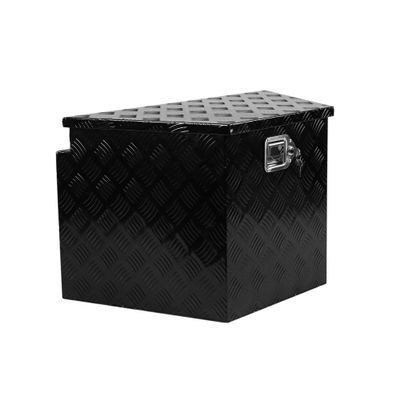 GOWE 33 Inch Heavy Duty Diamond Plate Aluminum Trailer Tongue Box Pickup Truck Tool Box Storage Organizer with Weather Resistant Seal, Lock & Keys C Black 32.5"x20.5"x18.3"