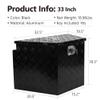 GOWE 33 Inch Heavy Duty Diamond Plate Aluminum Trailer Tongue Box Pickup Truck Tool Box Storage Organizer with Weather Resistant Seal, Lock & Keys C Black 32.5"x20.5"x18.3" view 2