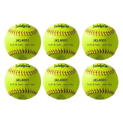 Jadekylin Safety & Soft Softball for Practice,Training and Recreation (JKL4001 6-Pack, 12 inch)