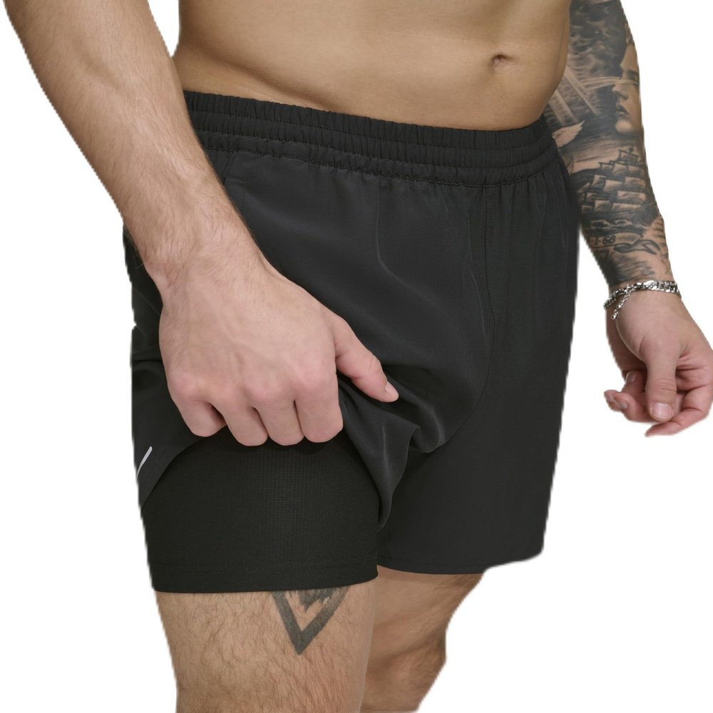 DKNY Men's Swim Swim Trunk,Black,Large