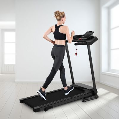 GOWE Motorized Electric Treadmill for Home - 3 Level Manual Inclination & Foldable Running Machine with 12 Programs with Phone Holder