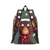 Backpacks Lightweight Bookbag With 1 Main Compartment, Front Utility Pocket With Built,Funny Christmas Moose Head view 3