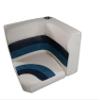 Horizon Manufacturing Premium Series Pontoon Radius Corner Cushion Set 3007-AADK WHITE/Navy/Blue (Base sold Separate 3011-AA) view 1