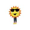 Cool Sun Mascot Costume Dressed in Sunglasses Adult Size for Men & Women with Built-in Fan Inside the Head