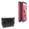 BoxWave Case Compatible with Vernee V2 - Elite Leather Messenger Pouch, Synthetic Leather Cover Case Envelope Design - Jet Black view 1