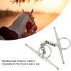 flexman Horse Mouth Bit, Stainless Steel Horse Mouth Riding Full Cheek Snaffle Bit with Ball Chain for 5.3in Horse Mouth Size, Prevent Horses from Bitin view 2