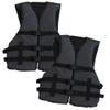 2 Pack Life Jacket Paddle Vest; Coast Guard Approved Type III PFD Life Vest Flotation Device; Jet ski, Wakeboard, Kayak; Ideal Extra Life Jacket for Pontoon Boat Adult Black view 1