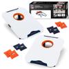 Wild Sports NFL Denver Broncos Pro Football All-Weather Cornhole Set - Travel Bean Bag Toss Set Includes 8 Bean Bags view 1