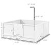 GOWE Whelping Box for Dogs with Retractable Light Stand, Birth Dog Whelping Box for Puppies with Pig Rail, Pee PadAdjustable Height Door for Small, Medium & Large Breed Dogs, 49" x 48" view 3