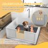 GOWE Whelping Box for Dogs with Retractable Light Stand, Birth Dog Whelping Box for Puppies with Pig Rail, Pee PadAdjustable Height Door for Small, Medium & Large Breed Dogs, 49" x 48" view 4
