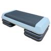Adjustable Workout Aerobic Stepper in Fitness & Exercise Step Platform Trainer Gray Black with 4 risers view 1