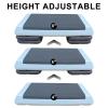 Adjustable Workout Aerobic Stepper in Fitness & Exercise Step Platform Trainer Gray Black with 4 risers view 3